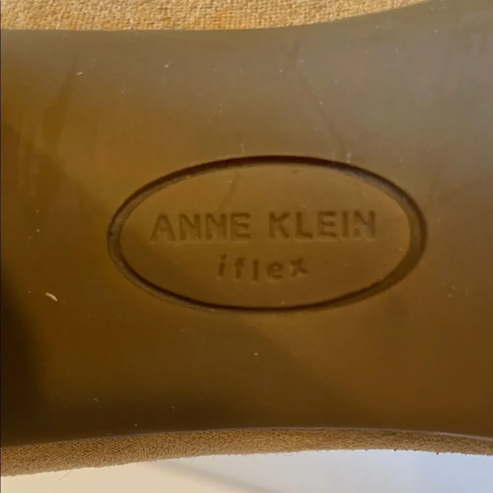 Anne Klein Tan Ankle Boots Heels 3”